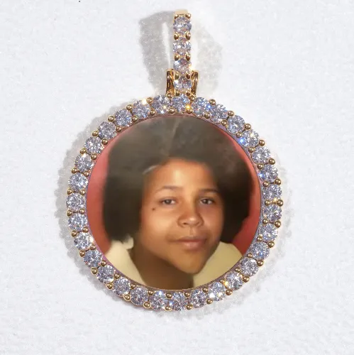 3D CIRCLE CUSTOM PICTURE PENDANT SMALL SIZE sold by The GUU Shop