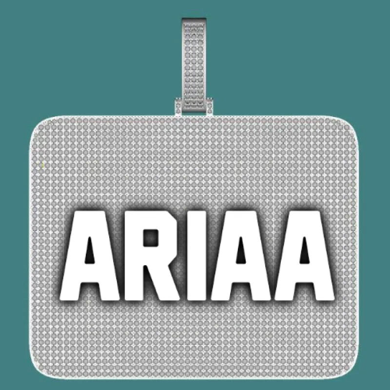 CUSTOM LETTER NECKLACE 3D BIG SQUARE sold by The GUU Shop