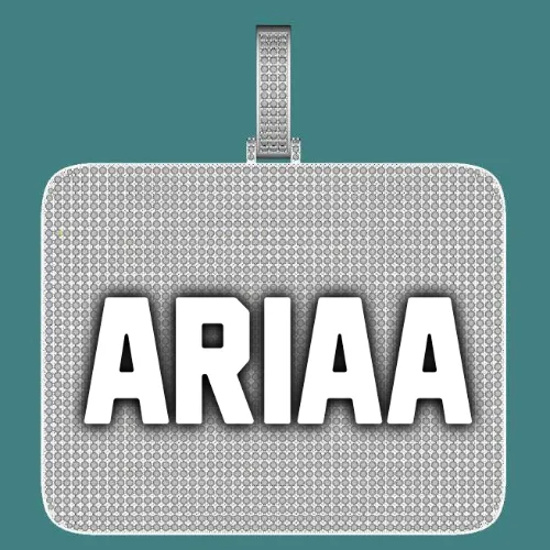 CUSTOM LETTER NECKLACE 3D BIG SQUARE sold by The GUU Shop