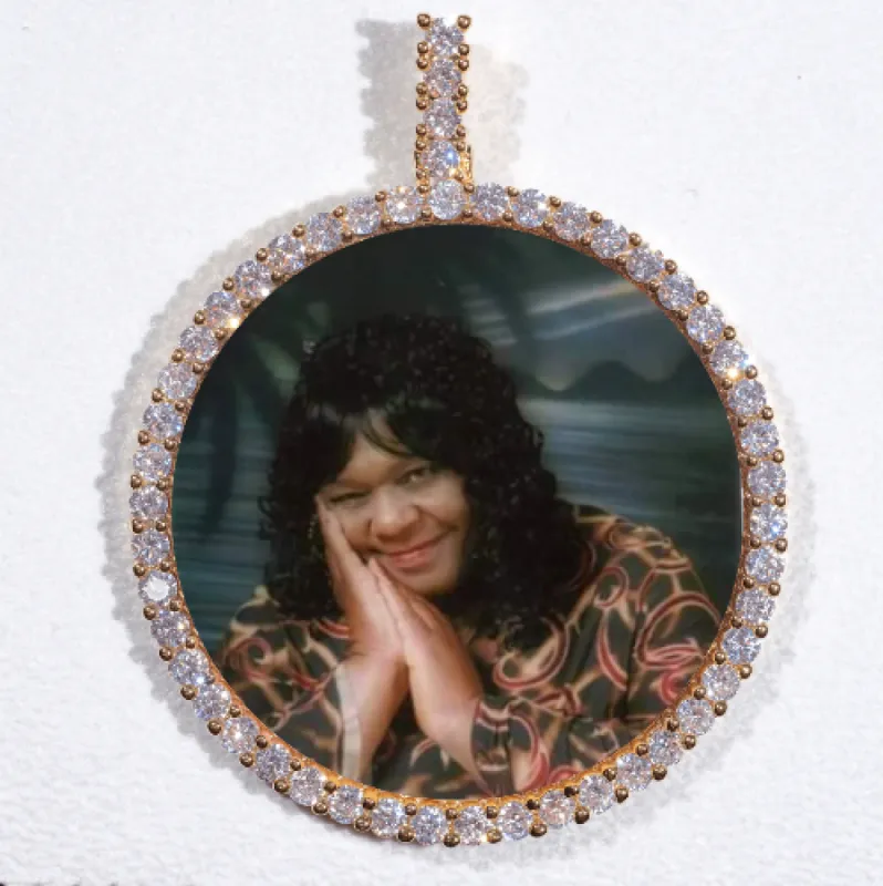 LARGE 3D CIRCLE CUSTOM PICTURE PENDANT sold by The GUU Shop