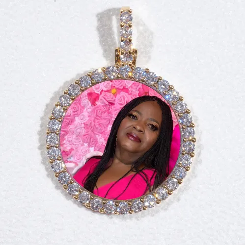 3D CIRCLE CUSTOM PICTURE PENDANT SMALL SIZE sold by The GUU Shop