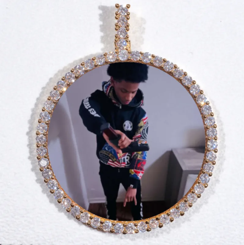 LARGE 3D CIRCLE CUSTOM PICTURE PENDANT sold by The GUU Shop