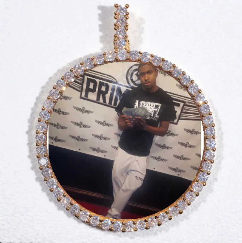 LARGE 3D CIRCLE CUSTOM PICTURE PENDANT sold by The GUU Shop