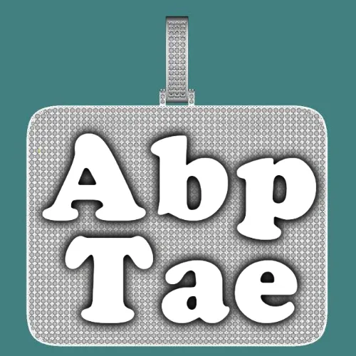 CUSTOM LETTER NECKLACE 3D BIG SQUARE sold by The GUU Shop