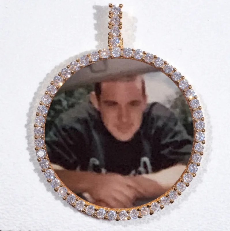 LARGE 3D CIRCLE CUSTOM PICTURE PENDANT sold by The GUU Shop