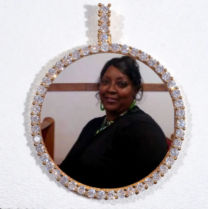 LARGE 3D CIRCLE CUSTOM PICTURE PENDANT sold by The GUU Shop