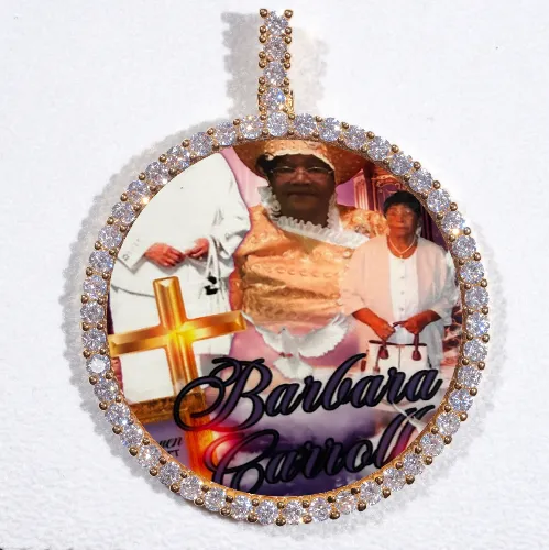 LARGE 3D CIRCLE CUSTOM PICTURE PENDANT sold by The GUU Shop