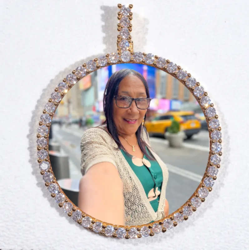 LARGE 3D CIRCLE CUSTOM PICTURE PENDANT sold by The GUU Shop