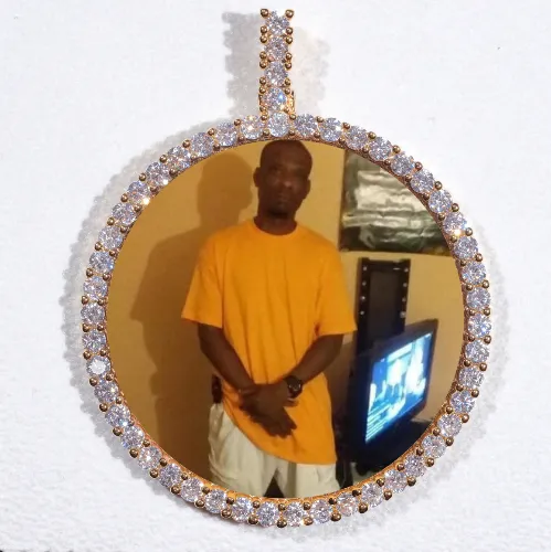 LARGE 3D CIRCLE CUSTOM PICTURE PENDANT sold by The GUU Shop