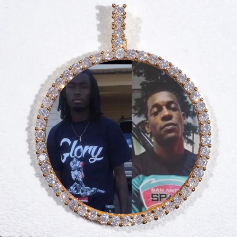 LARGE 3D CIRCLE CUSTOM PICTURE PENDANT sold by The GUU Shop
