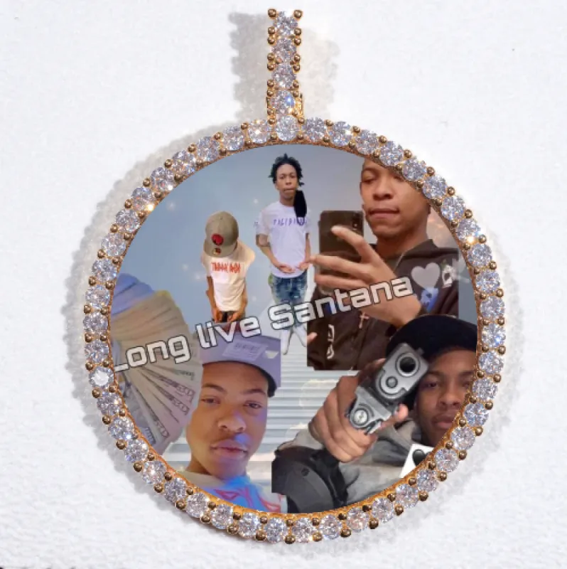 LARGE 3D CIRCLE CUSTOM PICTURE PENDANT sold by The GUU Shop