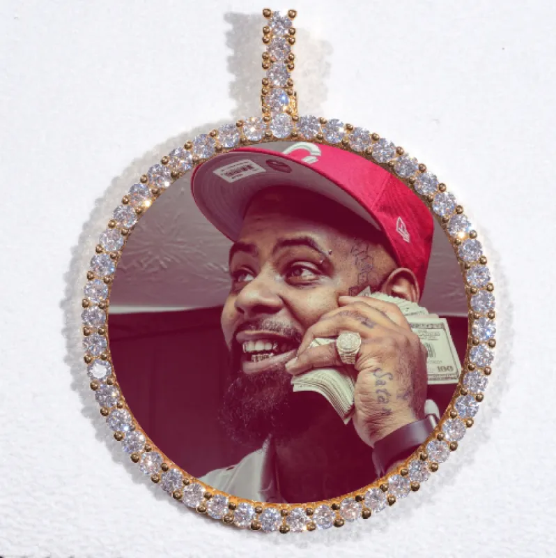 LARGE 3D CIRCLE CUSTOM PICTURE PENDANT sold by The GUU Shop