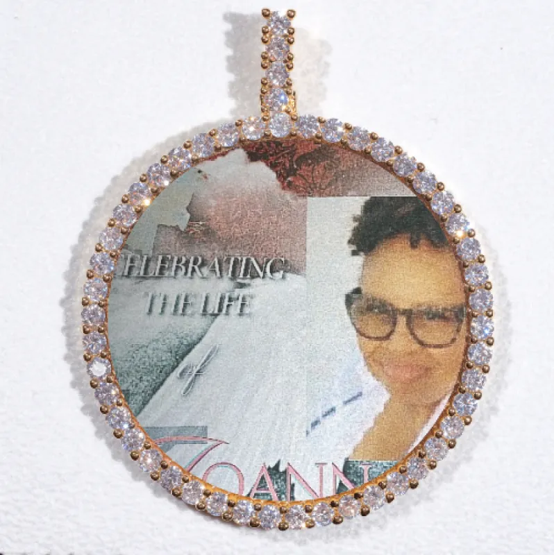 LARGE 3D CIRCLE CUSTOM PICTURE PENDANT sold by The GUU Shop