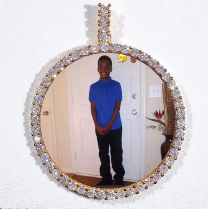 LARGE 3D CIRCLE CUSTOM PICTURE PENDANT sold by The GUU Shop