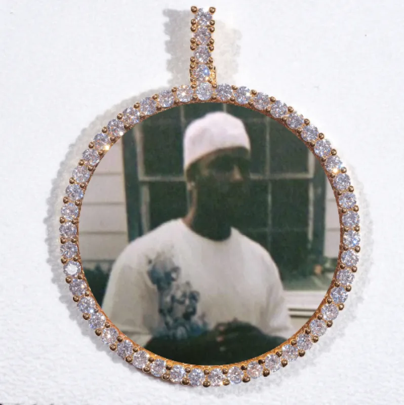 LARGE 3D CIRCLE CUSTOM PICTURE PENDANT sold by The GUU Shop