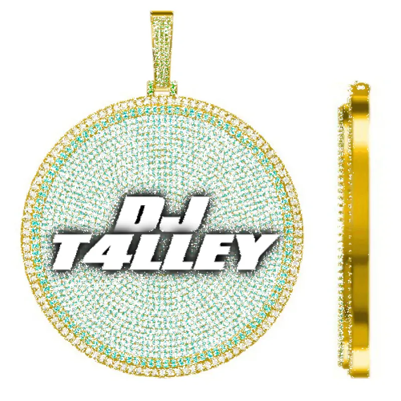 CUSTOM LETTER NECKLACE 3D BIG DISC sold by The GUU Shop