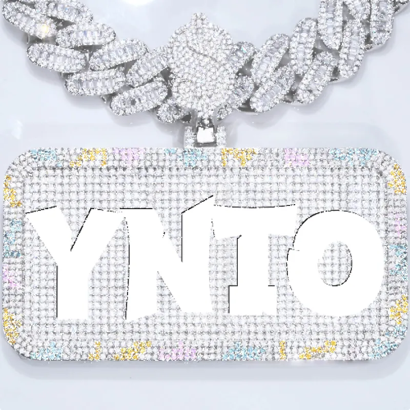 CUSTOM LETTER NECKLACE 3D COLORFUL SQUARE sold by The GUU Shop