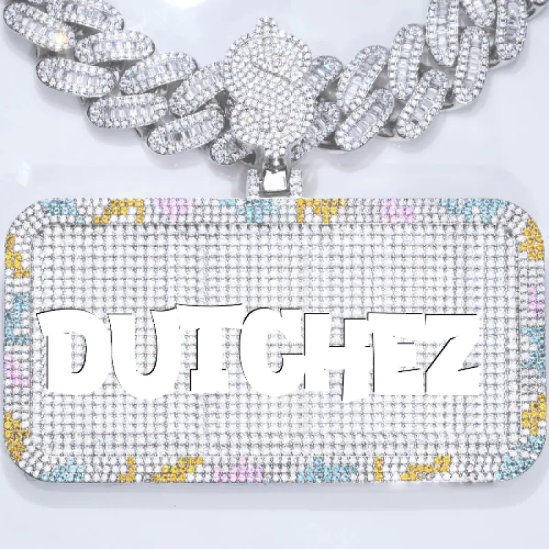 CUSTOM LETTER NECKLACE 3D COLORFUL SQUARE sold by The GUU Shop