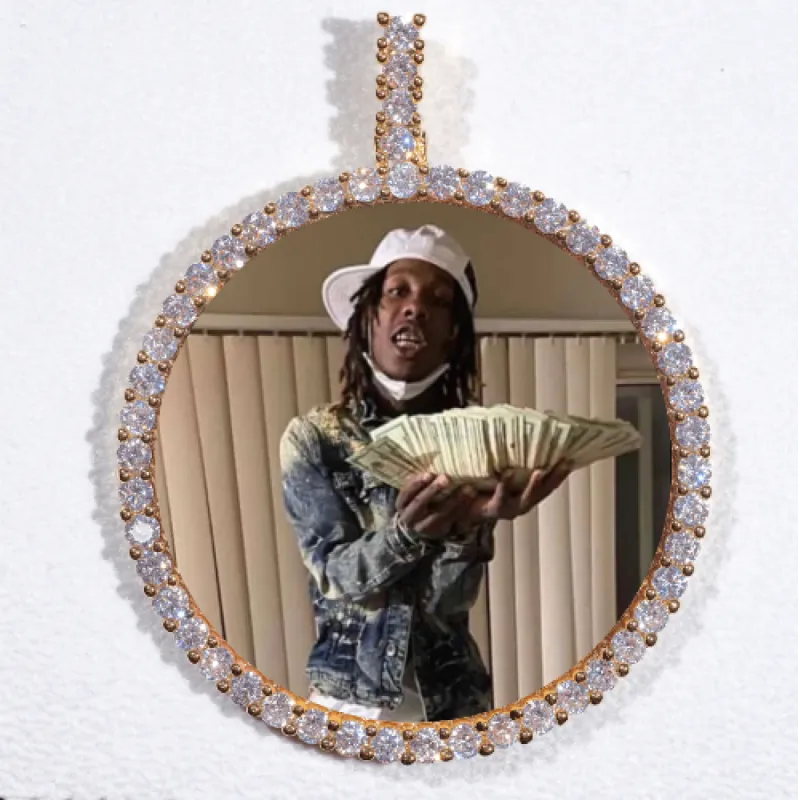 LARGE 3D CIRCLE CUSTOM PICTURE PENDANT sold by The GUU Shop