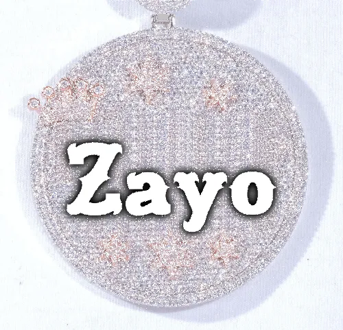 CUSTOM LETTER NECKLACE 3D BIG CROWN DISC sold by The GUU Shop