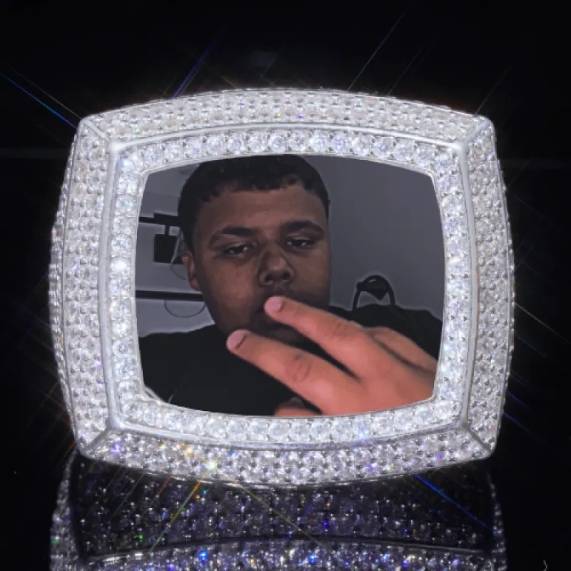 3D CUSTOM PICTURE ICED RING sold by The GUU Shop