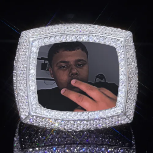 3D CUSTOM PICTURE ICED RING sold by The GUU Shop