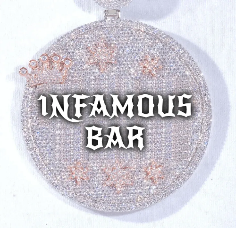 CUSTOM LETTER NECKLACE 3D BIG CROWN DISC sold by The GUU Shop