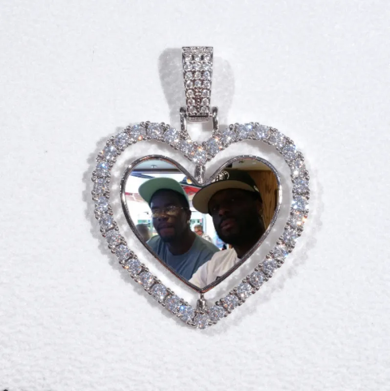 3D Spinning 2-Faced Heart Custom Picture Pendant sold by The GUU Shop