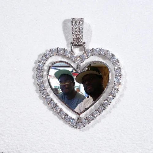 3D Spinning 2-Faced Heart Custom Picture Pendant sold by The GUU Shop