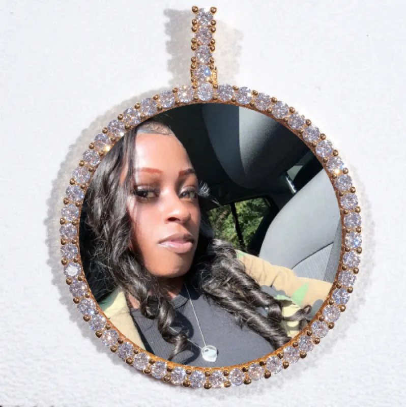 LARGE 3D CIRCLE CUSTOM PICTURE PENDANT sold by The GUU Shop