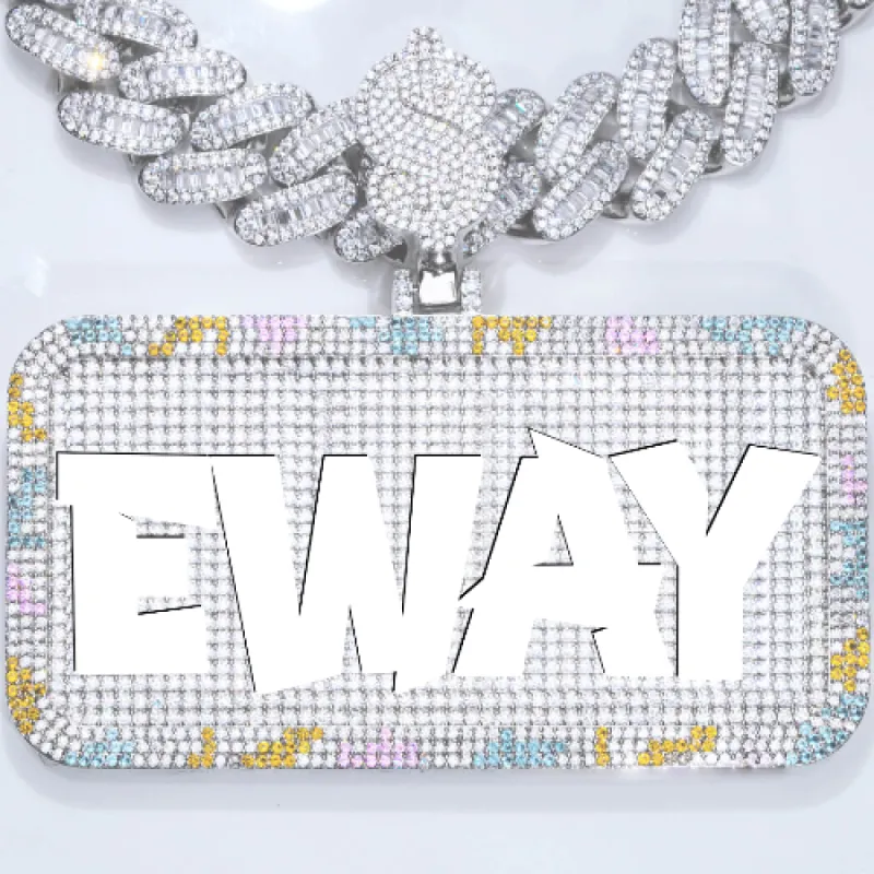 CUSTOM LETTER NECKLACE 3D COLORFUL SQUARE sold by The GUU Shop