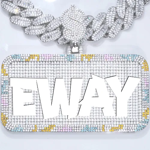 CUSTOM LETTER NECKLACE 3D COLORFUL SQUARE sold by The GUU Shop