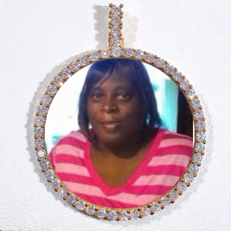 LARGE 3D CIRCLE CUSTOM PICTURE PENDANT sold by The GUU Shop