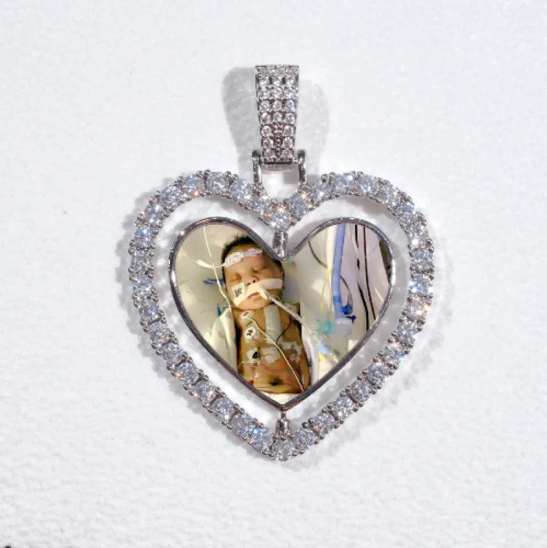 3D Spinning 2-Faced Heart Custom Picture Pendant sold by The GUU Shop