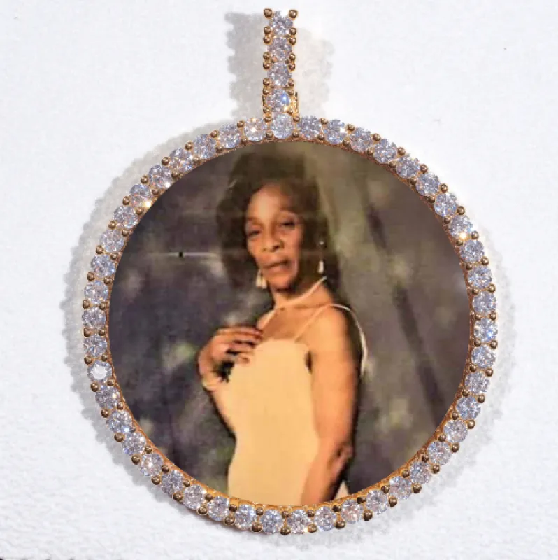 LARGE 3D CIRCLE CUSTOM PICTURE PENDANT sold by The GUU Shop