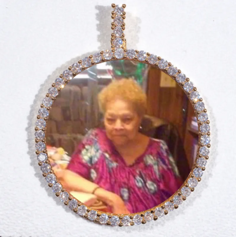 LARGE 3D CIRCLE CUSTOM PICTURE PENDANT sold by The GUU Shop