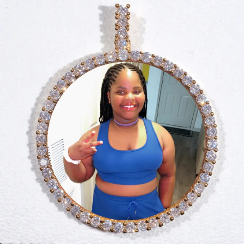 LARGE 3D CIRCLE CUSTOM PICTURE PENDANT sold by The GUU Shop