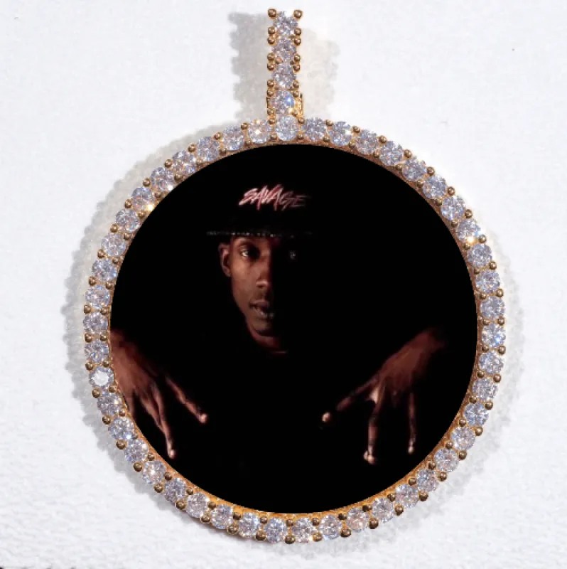 LARGE 3D CIRCLE CUSTOM PICTURE PENDANT sold by The GUU Shop