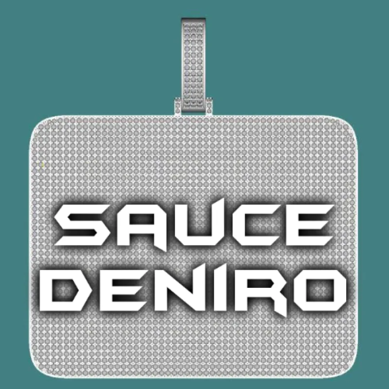 CUSTOM LETTER NECKLACE 3D BIG SQUARE sold by The GUU Shop