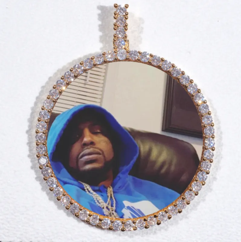 LARGE 3D CIRCLE CUSTOM PICTURE PENDANT sold by The GUU Shop