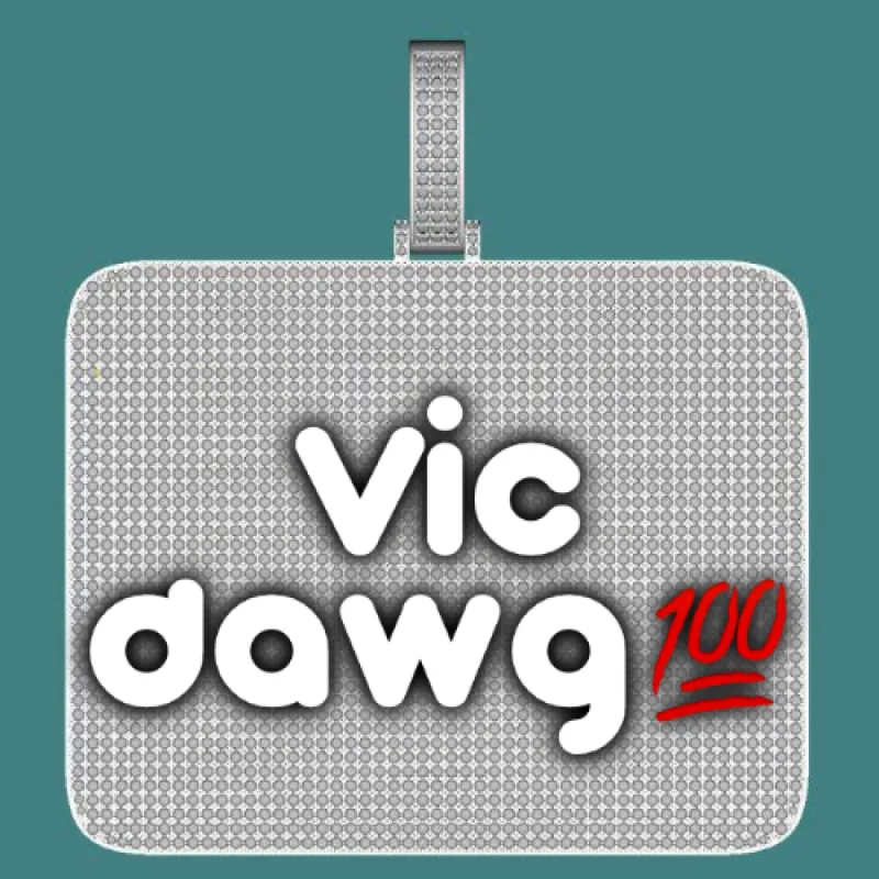 CUSTOM LETTER NECKLACE 3D BIG SQUARE sold by The GUU Shop