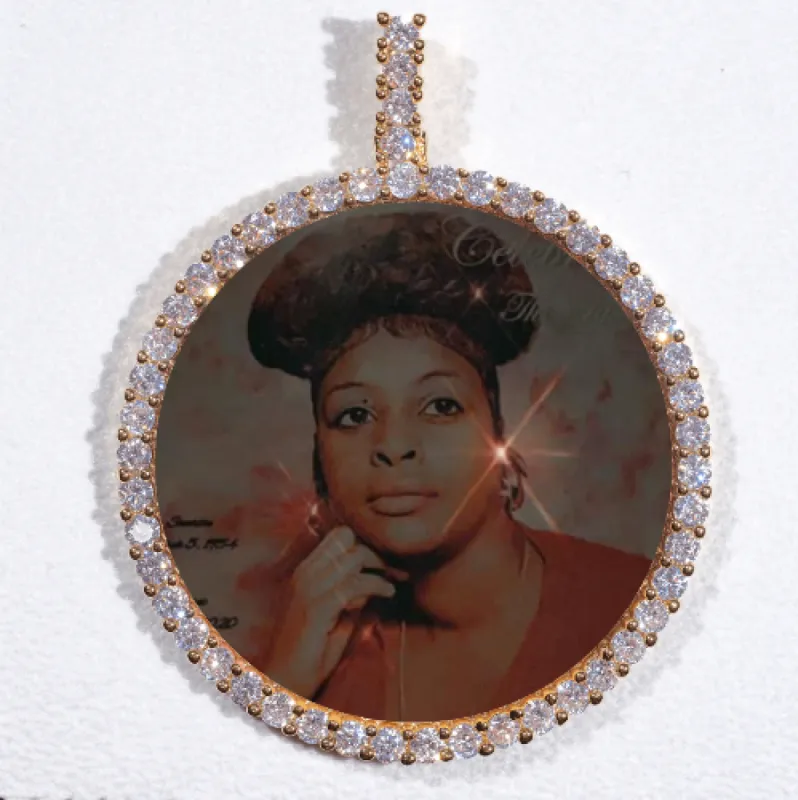 LARGE 3D CIRCLE CUSTOM PICTURE PENDANT sold by The GUU Shop