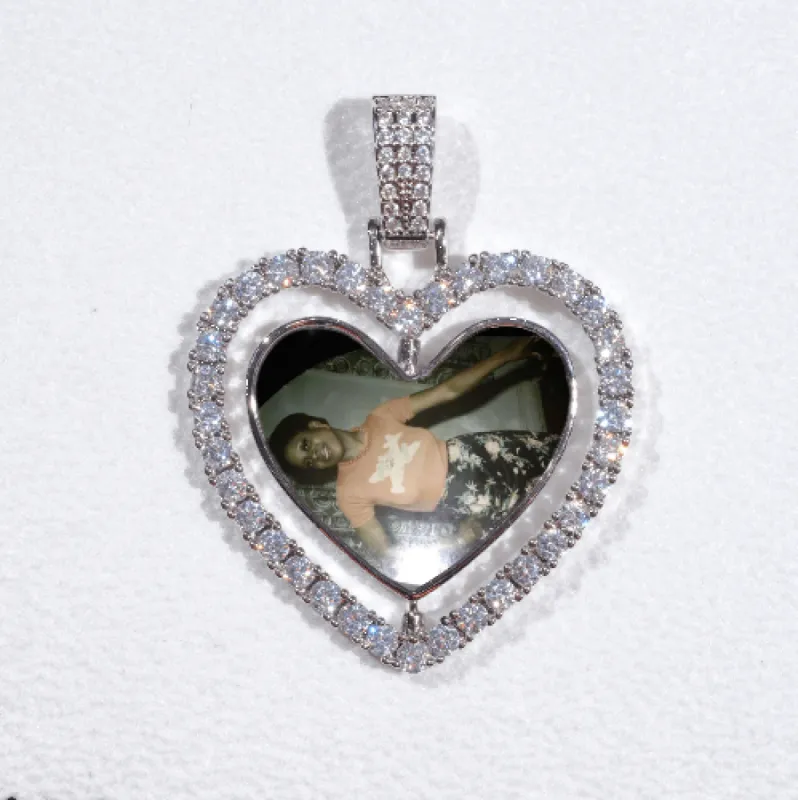 3D Spinning 2-Faced Heart Custom Picture Pendant sold by The GUU Shop