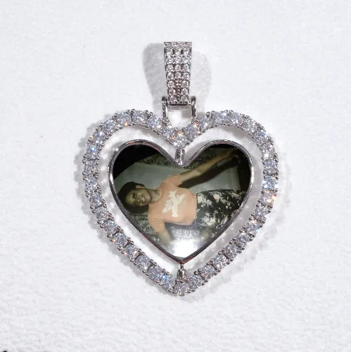 3D Spinning 2-Faced Heart Custom Picture Pendant sold by The GUU Shop