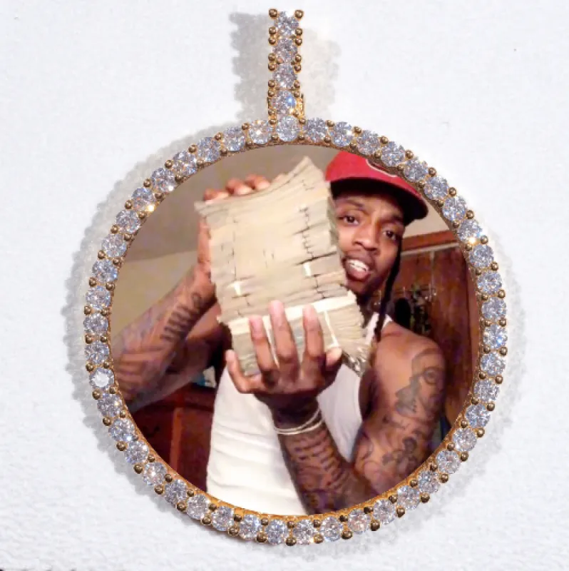 LARGE 3D CIRCLE CUSTOM PICTURE PENDANT sold by The GUU Shop