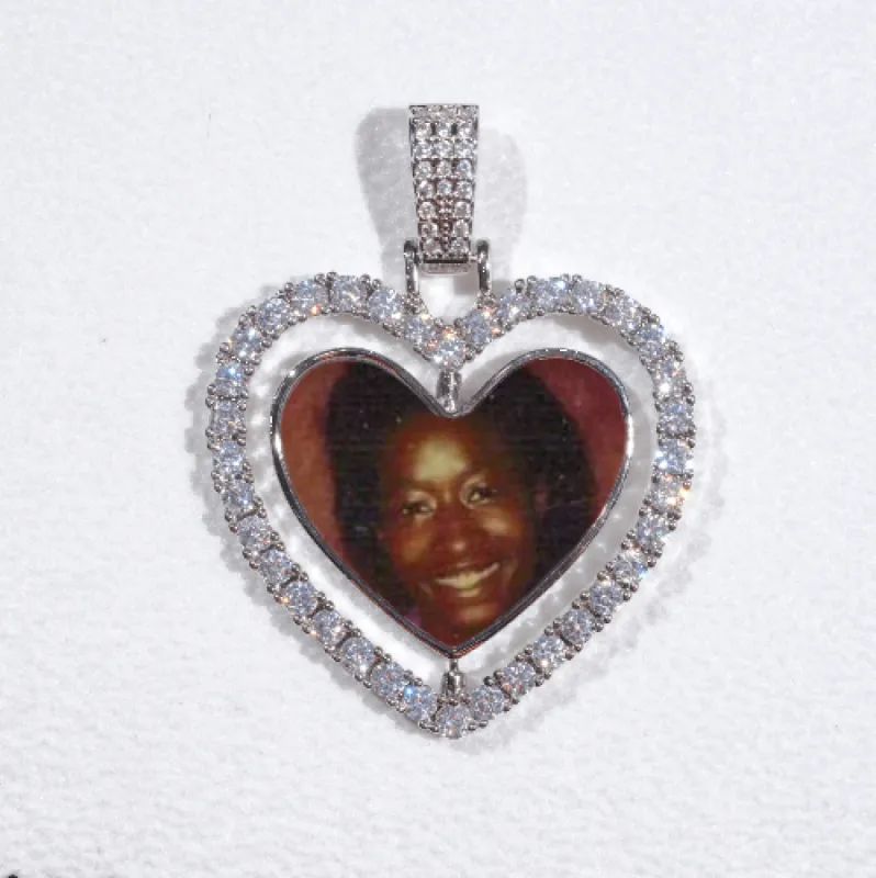 3D Spinning 2-Faced Heart Custom Picture Pendant sold by The GUU Shop