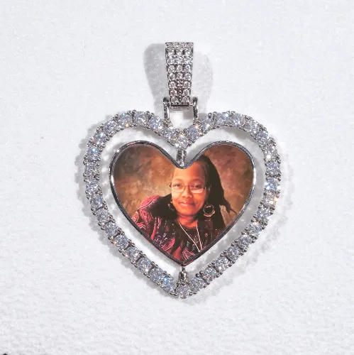 3D Spinning 2-Faced Heart Custom Picture Pendant sold by The GUU Shop