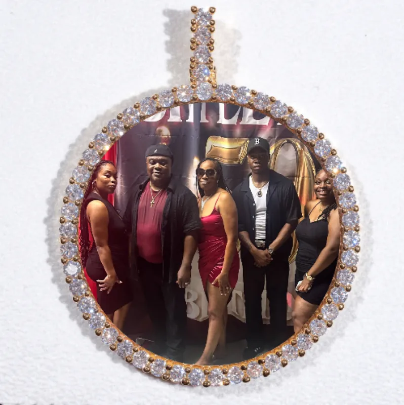 LARGE 3D CIRCLE CUSTOM PICTURE PENDANT sold by The GUU Shop
