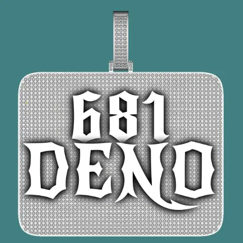 CUSTOM LETTER NECKLACE 3D BIG SQUARE sold by The GUU Shop