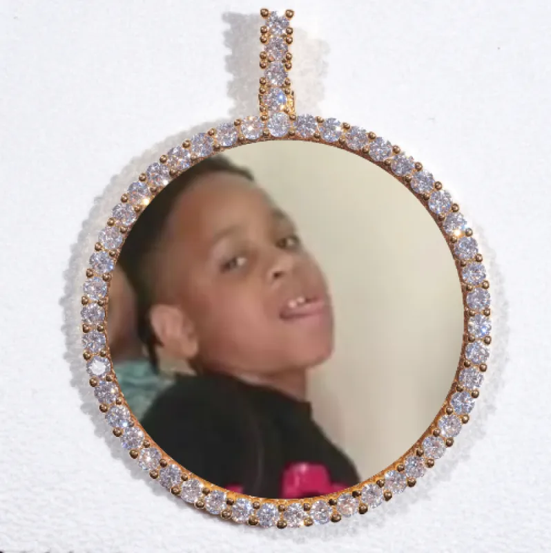 LARGE 3D CIRCLE CUSTOM PICTURE PENDANT sold by The GUU Shop